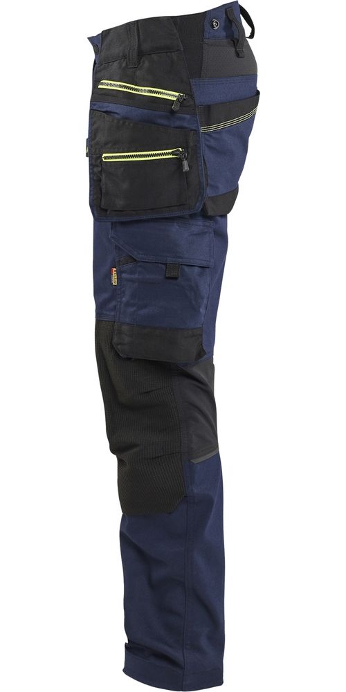BlklderArbeitshoseSTRIKERHandwerkermitStretch19701149DunkelMarineblauHighVisGelb-C144