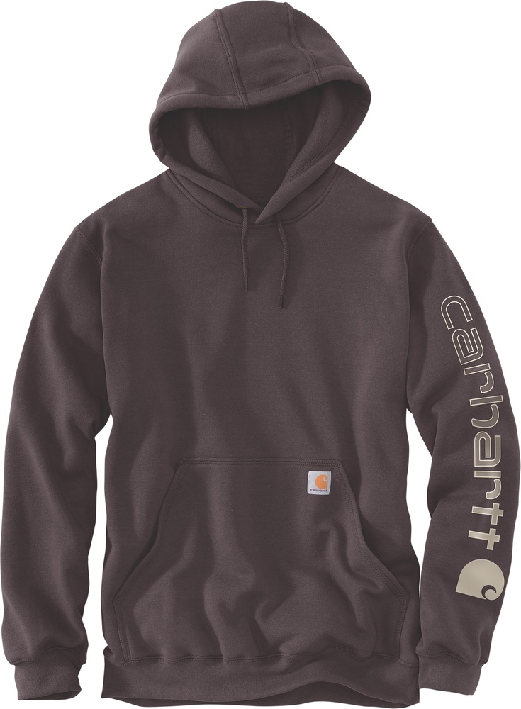 CarharttSleeveLogoHoodedSweatshirtK288DarkSepia-XXL