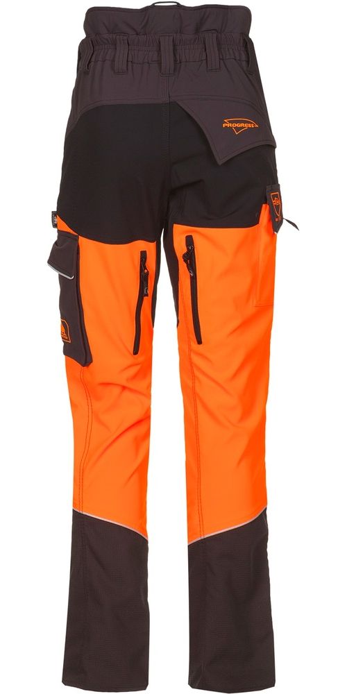 SIPArbeitshoseProgressSchnittschutzhoseKlasse1TypA1SRLGrauNeonorange-3XL