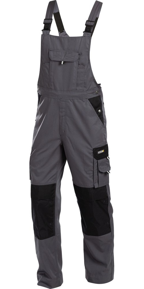 DassyZweifarbigeArbeitslatzhosemitKniepolstertaschenVersaillesPESCO61ZementgrauSchwarz