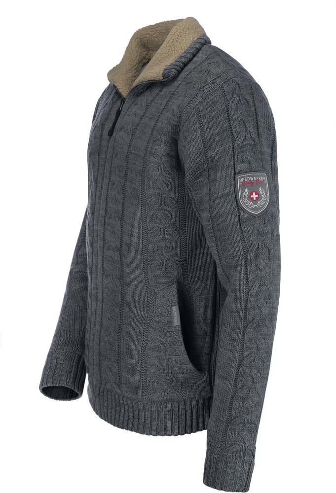 WildwasserStrickjackeArtikelSchwarzDunkelgrau