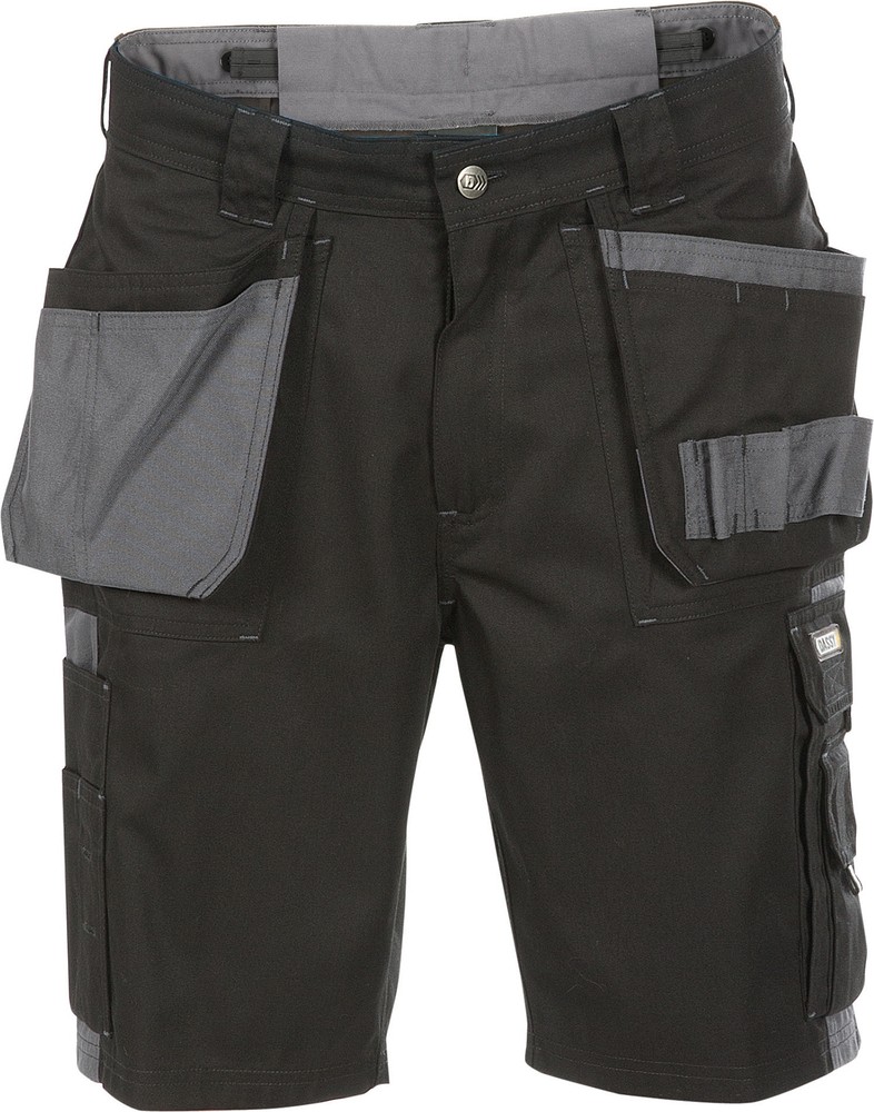 DassyZweifarbigeArbeitsshortsmitHolstertaschenMonzaPESCO61SchwarzZementgrau
