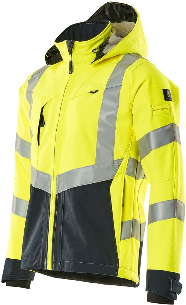 MascotSoftshellJackeBlackpoolSafeSupreme15502-246Hi-visGelbSchwarzblau-XXL