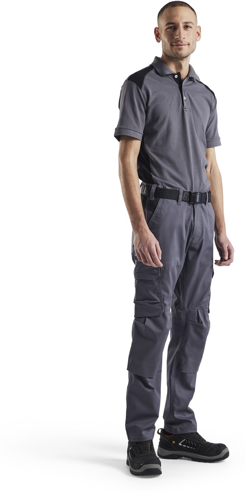 BlklderPoloshirt33241050MittelgrauSchwarz-4XL