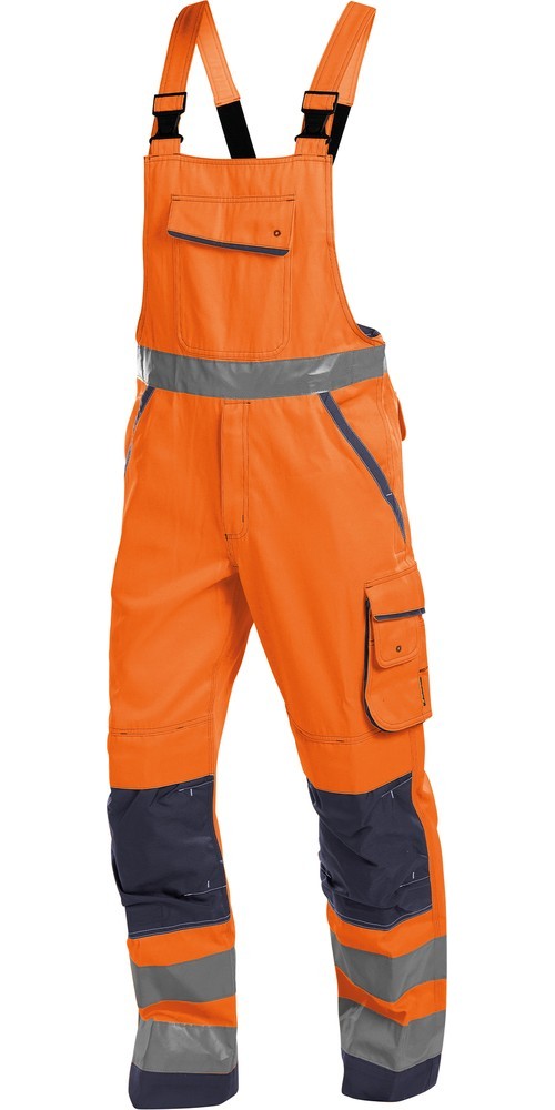 DassyWarnschutzLatzhosemitKniepolstertaschenMalmedyPESCO74NeonorangeDunkelblau