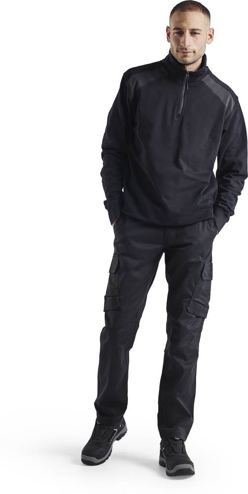 BlklderSweatshirtHalf-Zip2-farbig33531158SchwarzDunkelgrau-4XL