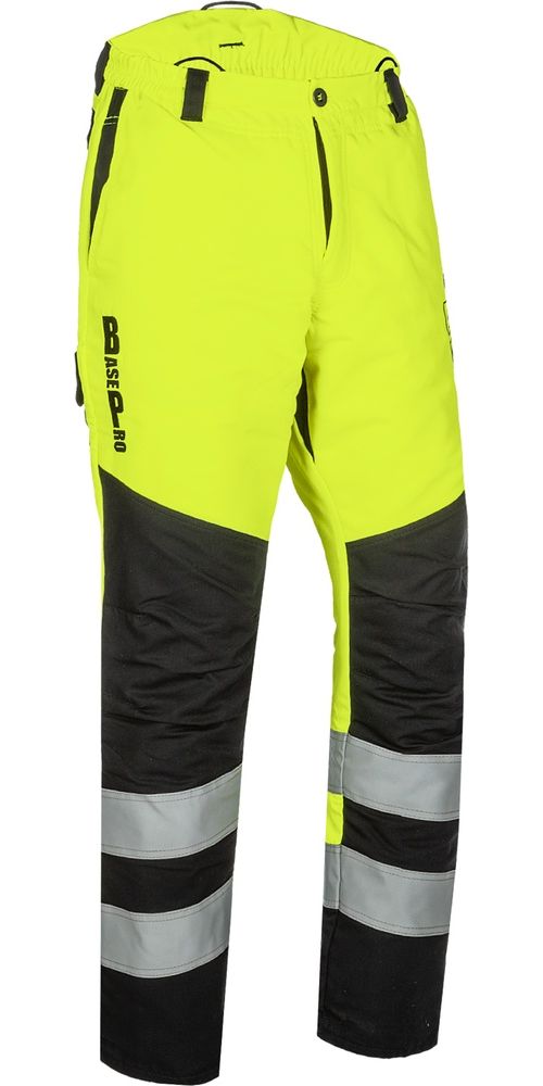 SIPBundhoseHi-VisSchnittschutzhose1RQ3NeongelbSchwarz-XL
