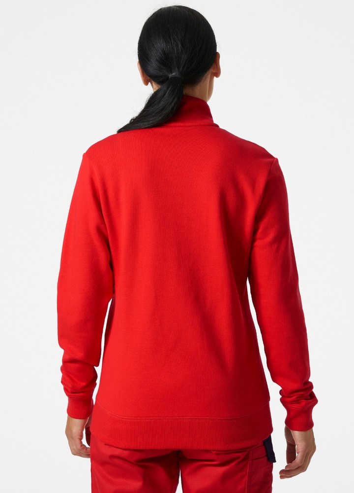 HellyHansenDamenManchesterZipSweatshirtAlertRed-XS