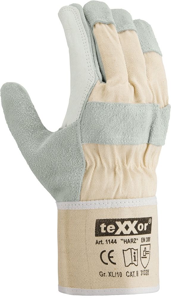 teXXorRindspaltleder-HandschuheHarz12Stck1144LederGelbDrellWei-10