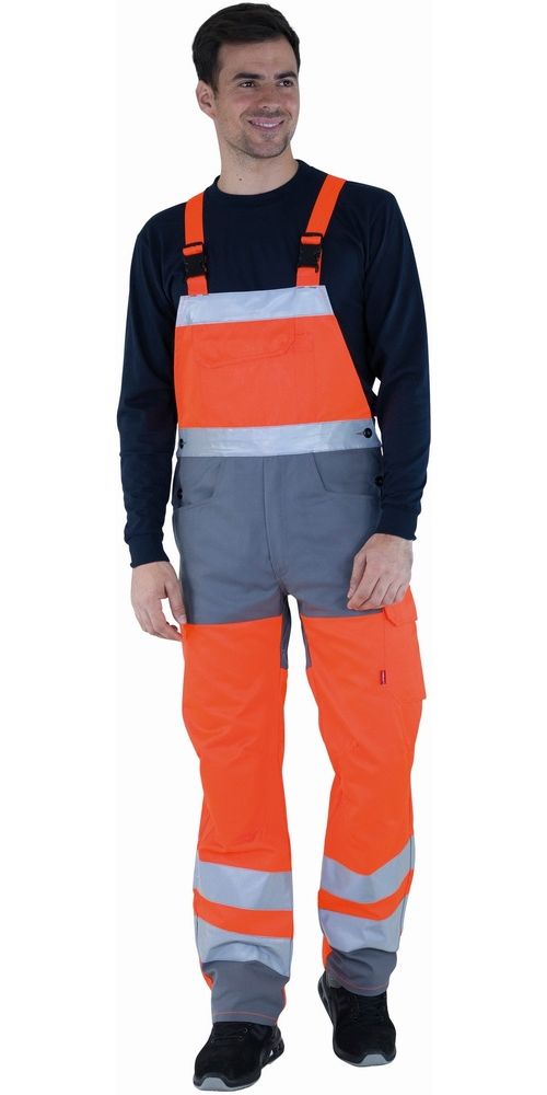 LafontLatzhoseProca6HVNCPHi-VisOrangeMineralGrey-XS