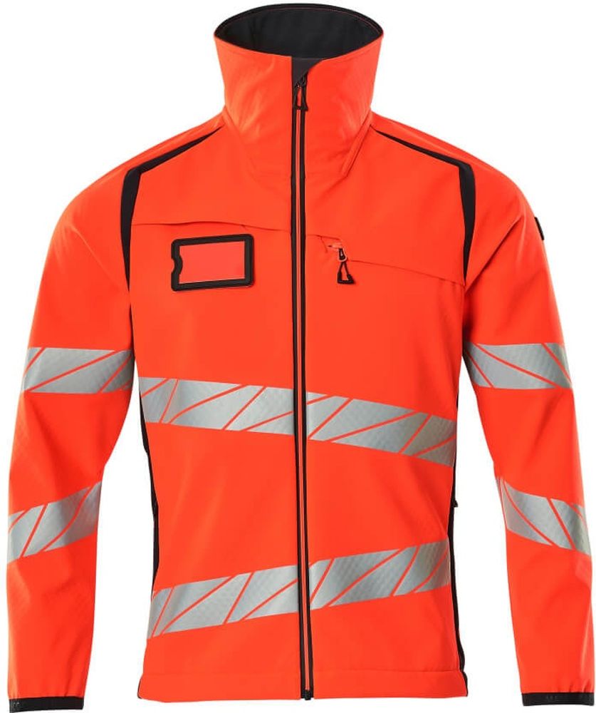 MascotSoftshellJackeAccelerateSafe19002-143Hi-visRotSchwarzblau-XXL