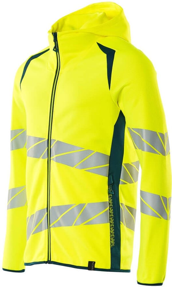 MascotKapuzensweatshirtmitReiverschlussAccelerateSafe19284-781Hi-visGelbDunkelpetroleum-XXL