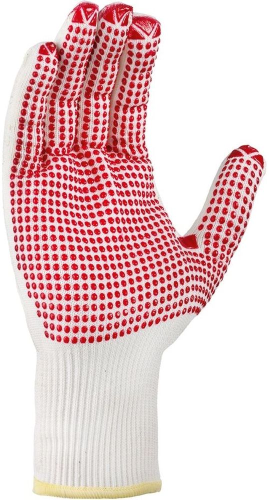 teXXorFeinstrick-HandschuheBaumwolleNylon12Stck1946BeigeRoteNoppen-7