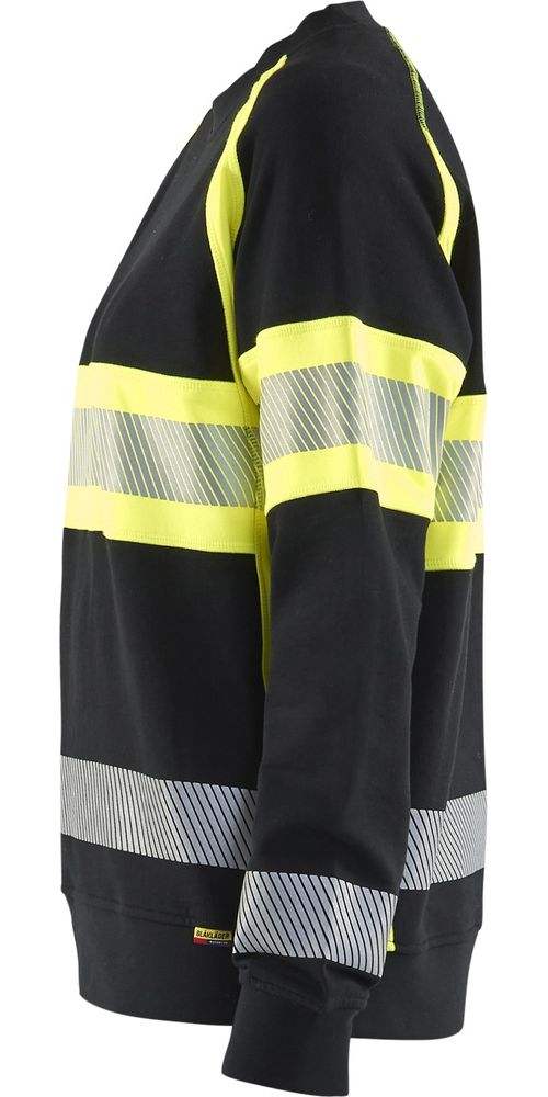 BlklderDamenHighVisSweatshirt34091158SchwarzHighGelb-L