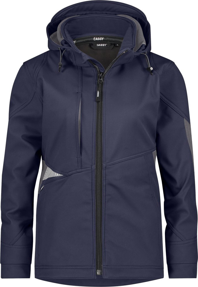 DassyDamenSoftshell-JackeGravityNextWomenNachtblauAnthrazitgrau-XS