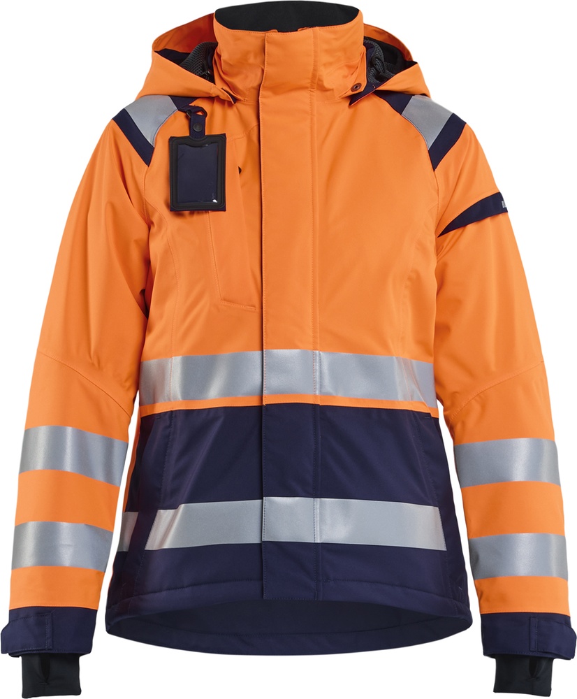 BlklderDamenArbeitsjackeHighVisShellJacke49041987OrangeMarineblau-L