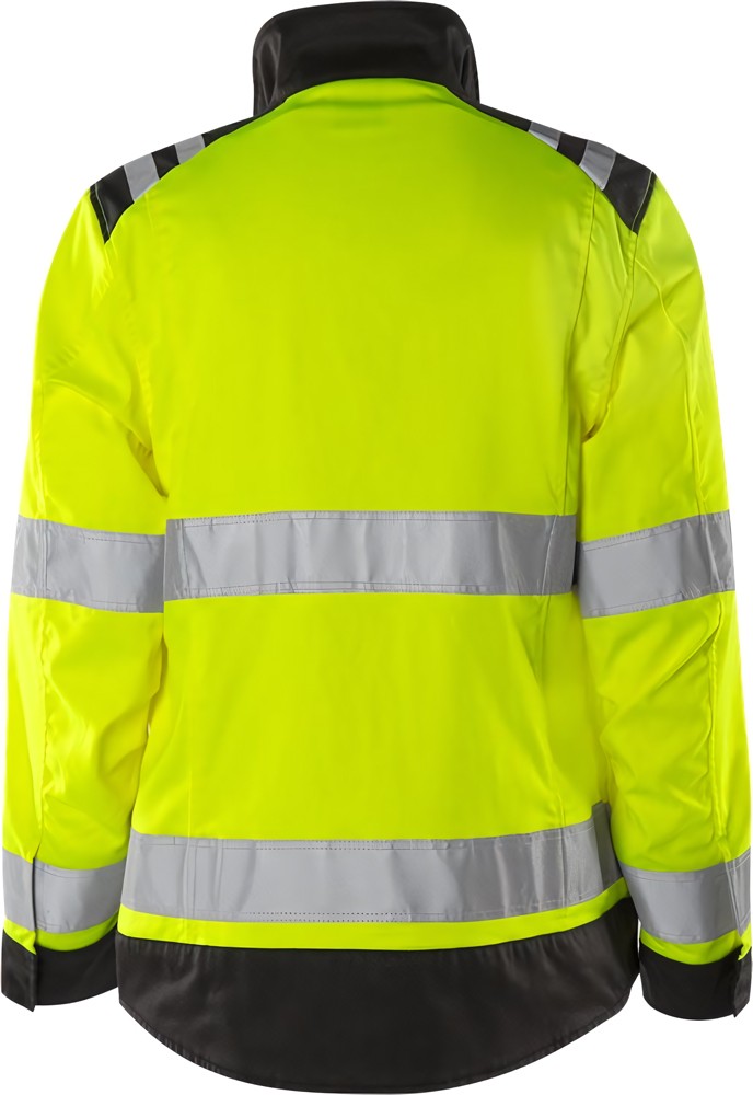 FristadsHighVisGreenJackeDamenKl34068GPLUWarnschutz-GelbSchwarz-M