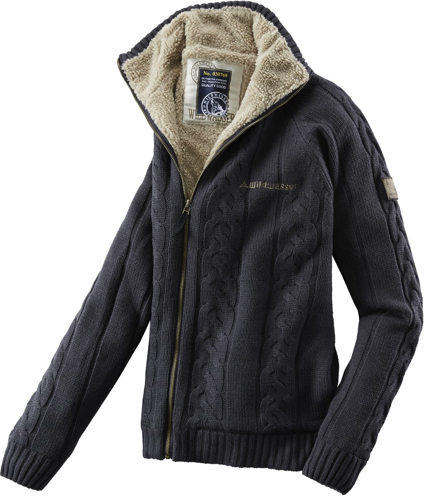 WildwasserStrickjackeArtikelAnthrazitCamel