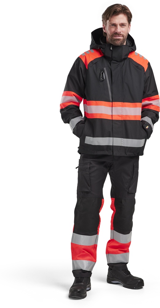 BlklderArbeitsjackeHighVisShellJacke44201977SchwarzHighRot-4XL