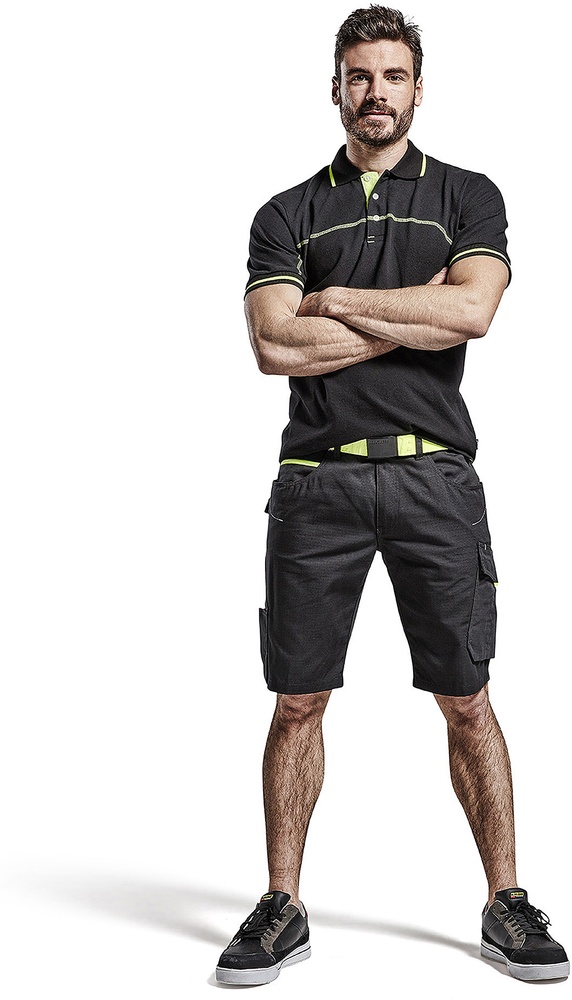 BlklderPoloshirt33891050SchwarzHighVisGelb-4XL