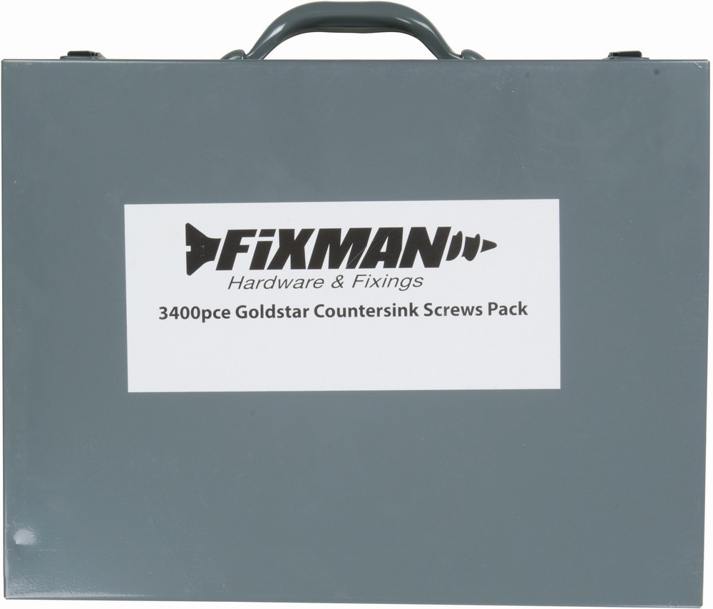 FixmanSchraubenNgelGelbverzinkteSenkkopfschrauben3400-tlg