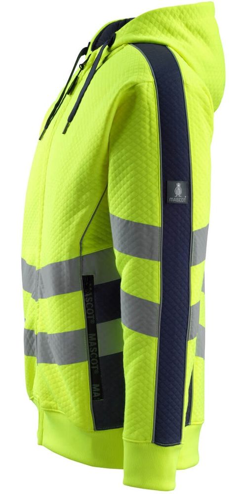 MascotKapuzensweatshirtmitReiverschlussCorbySafeSupreme50138-932Hi-visGelbSchwarzblau-XXL