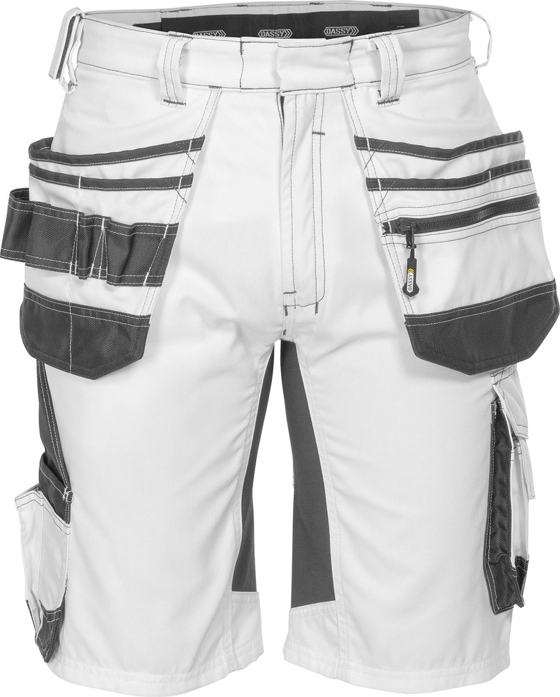 DassyMalershortsmitStretchundHolstertaschenTrixPaintersPESCO41WeiAnthrazitgrau