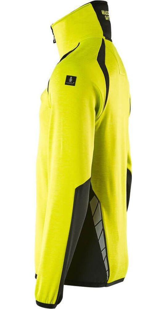MascotFleecepullovermitkurzemReiverschlussAccelerateSafe19303-316Hi-visGelbSchwarz-XXL