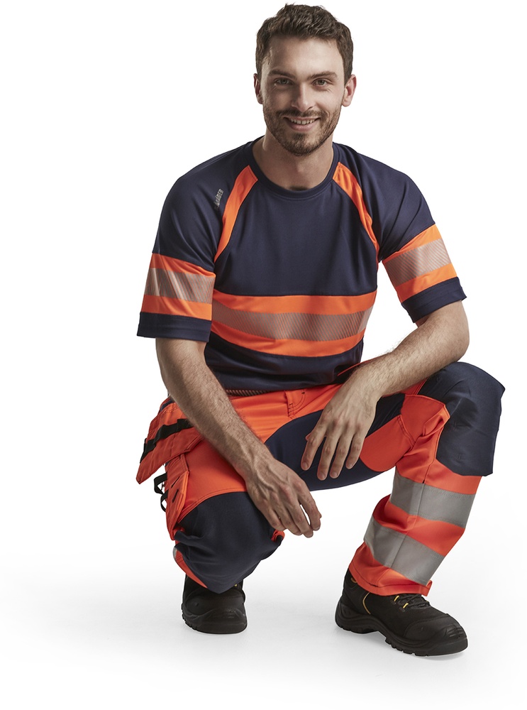 BlklderArbeitshoseHighVismitStretch15521811OrangeMarineblau-C144