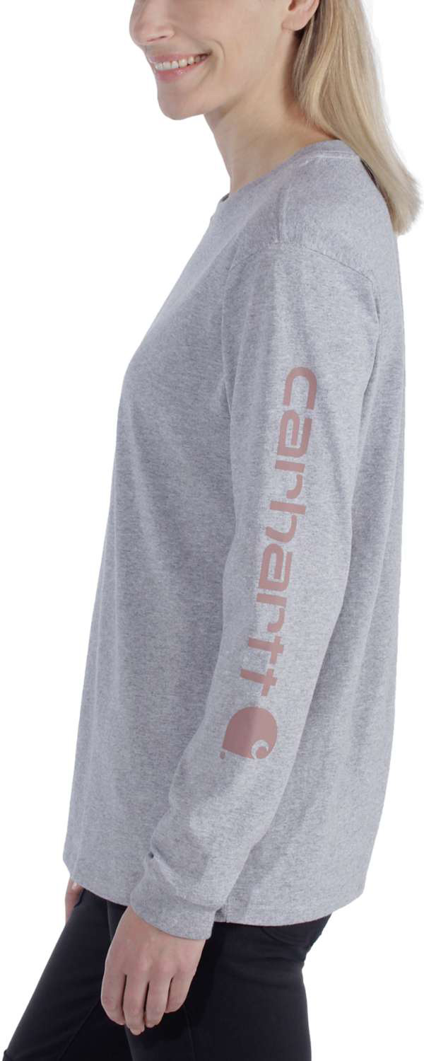 CarharttDamenT-ShirtWorkwearLogoLST-ShirtHeatherGrey