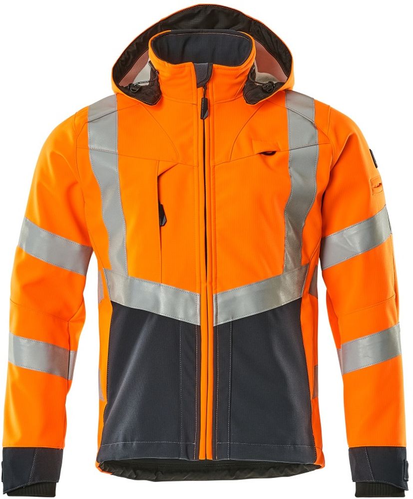 MascotSoftshellJackeBlackpoolSafeSupreme15502-246Hi-visOrangeSchwarzblau-XXL