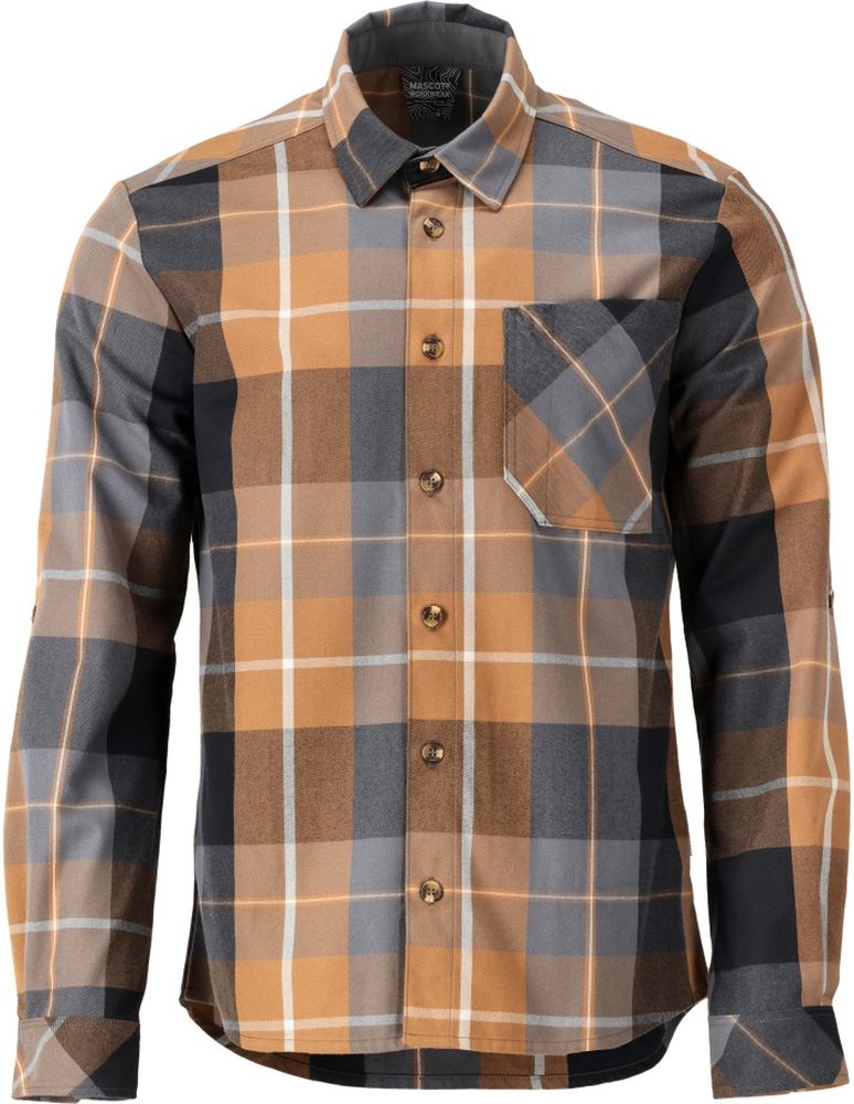 MascotHemdCustomized22904-446Nussbraun-kariert-XXL
