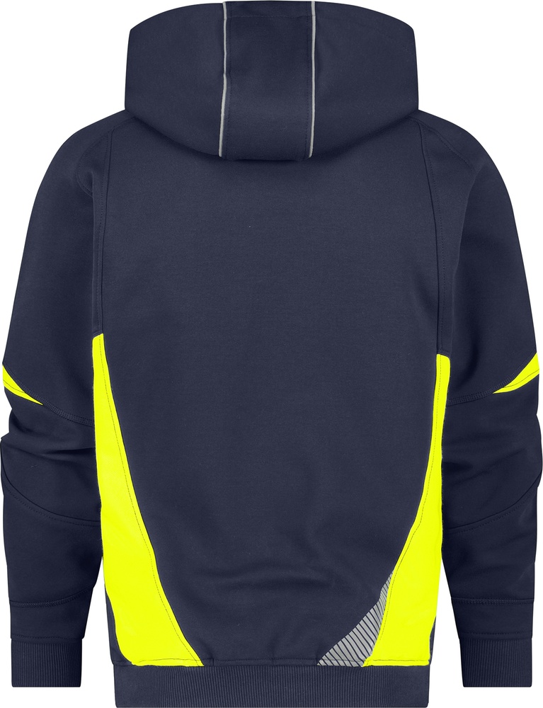 DassyArbeitsjackeKapuzensweatshirtSantosNachtblauNeongelb-XS