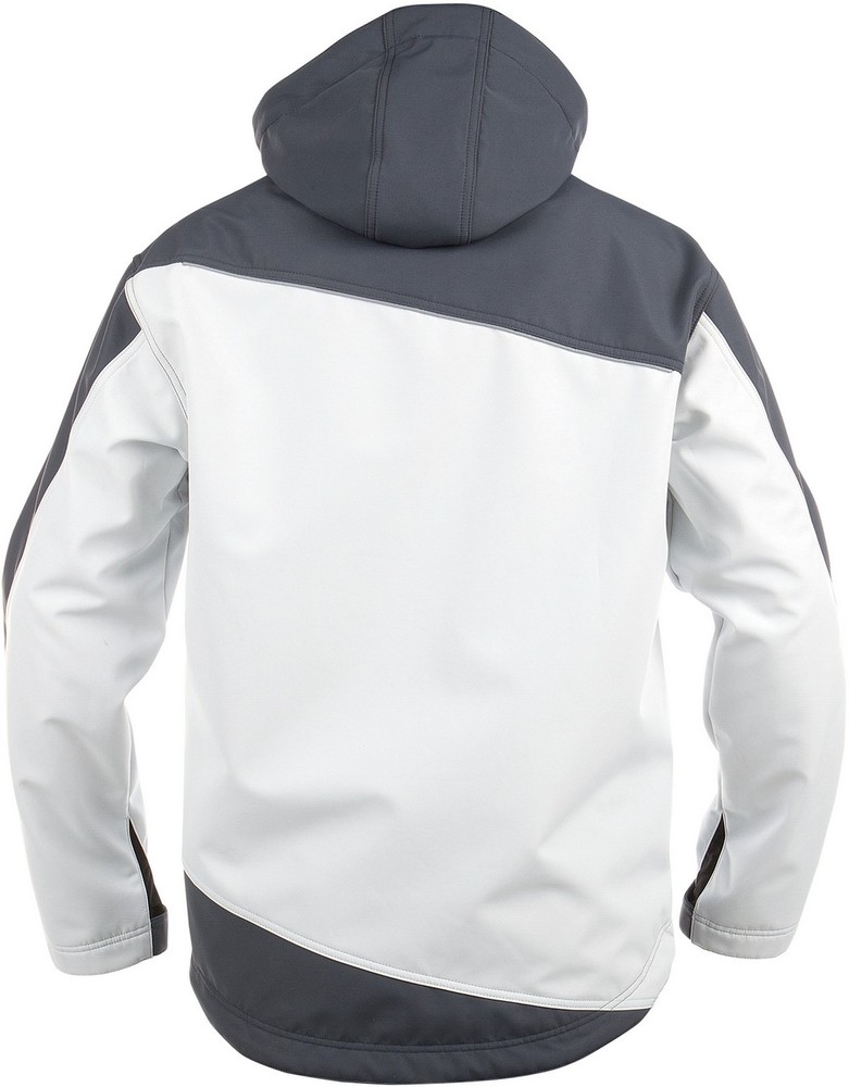 DassyArbeitsjackeZweifarbigeSoftshell-JackeJakartaPES21WeiZementgrau-4XL