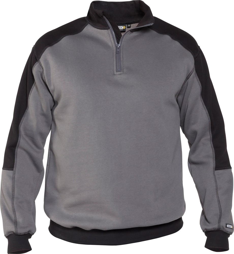 DassyZweifarbigesSweatshirtBasielCOPES80ZementgrauSchwarz