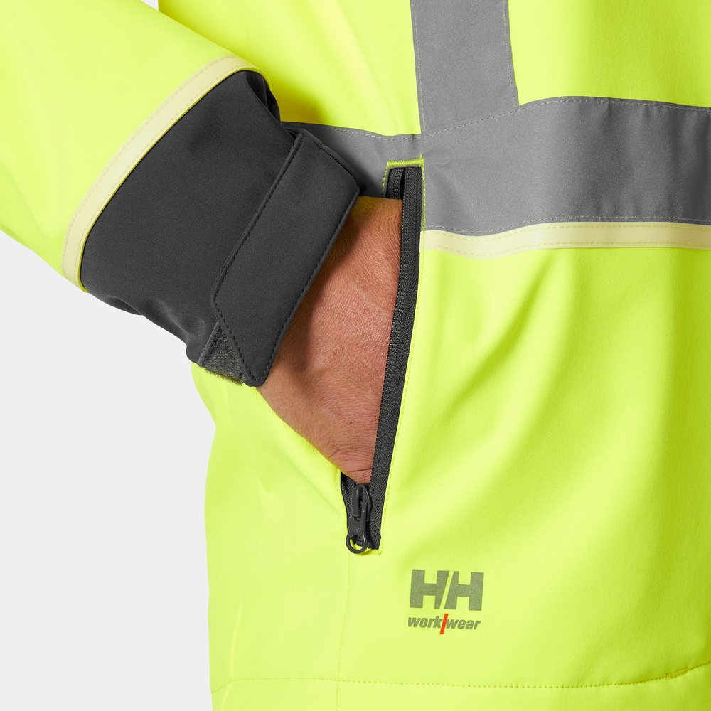 HellyHansenSoftshelljackeUc-MeSoftsJacket74055YellowEbony-XS