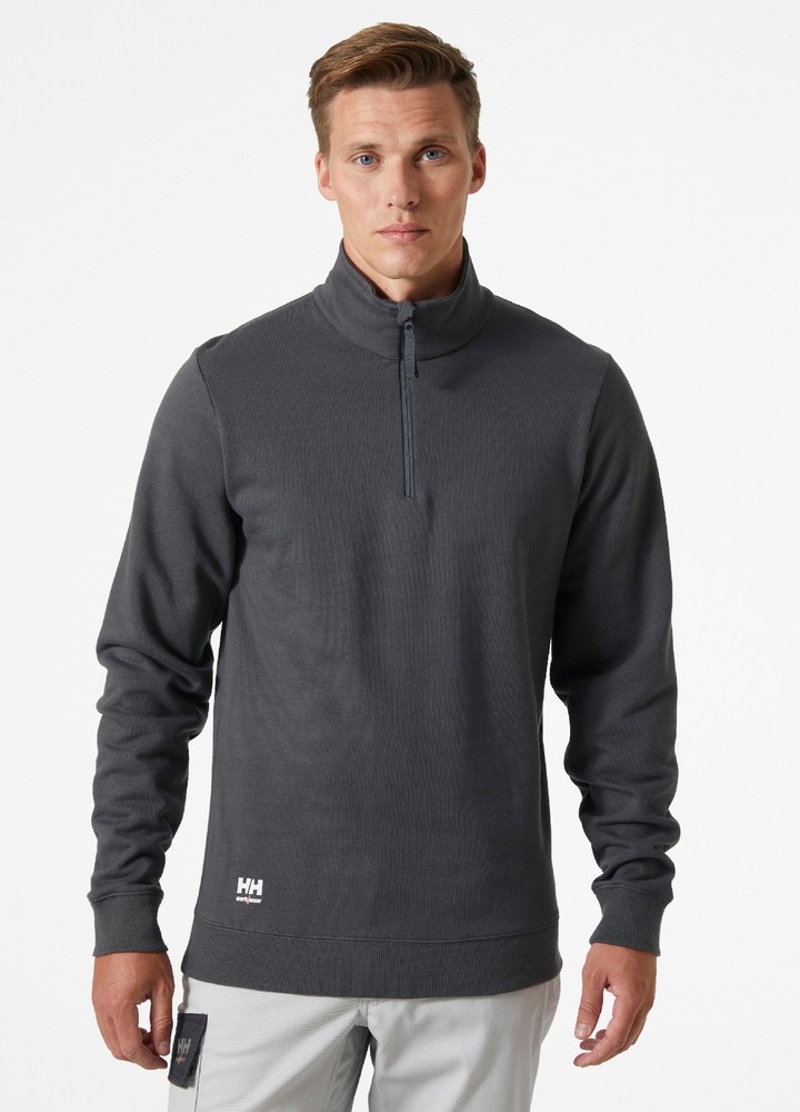 HellyHansenClassicHalfZipSweatshirtDarkGrey-XS