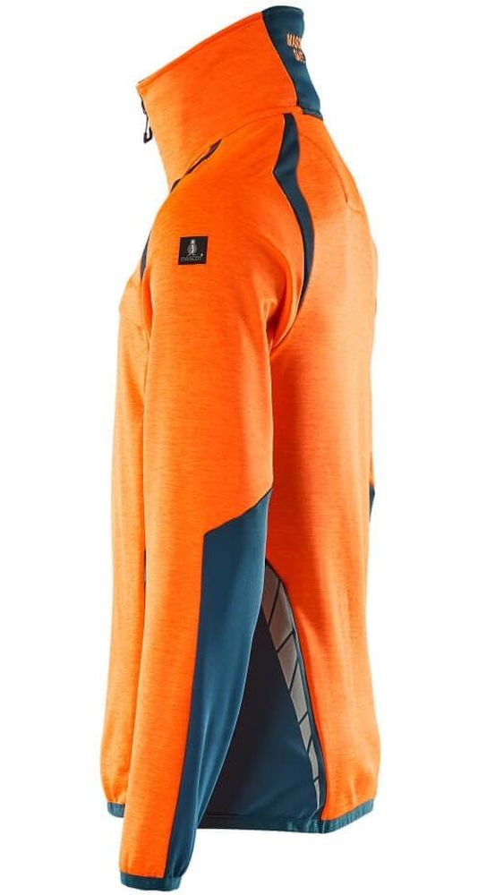 MascotFleecepullovermitkurzemReiverschlussAccelerateSafe19303-316Hi-visOrangeDunkelpetroleum-XXL