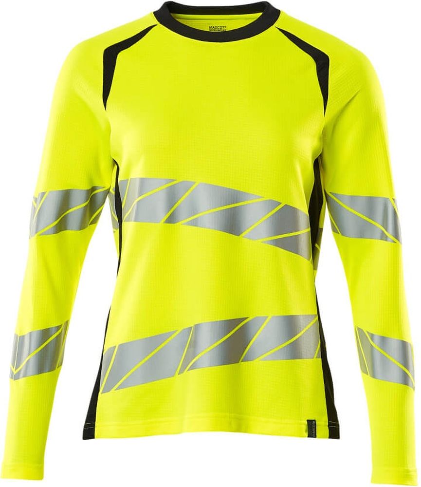 MascotDamenT-ShirtLangarmAccelerateSafe19091-771Hi-visGelbSchwarzblau-XXL