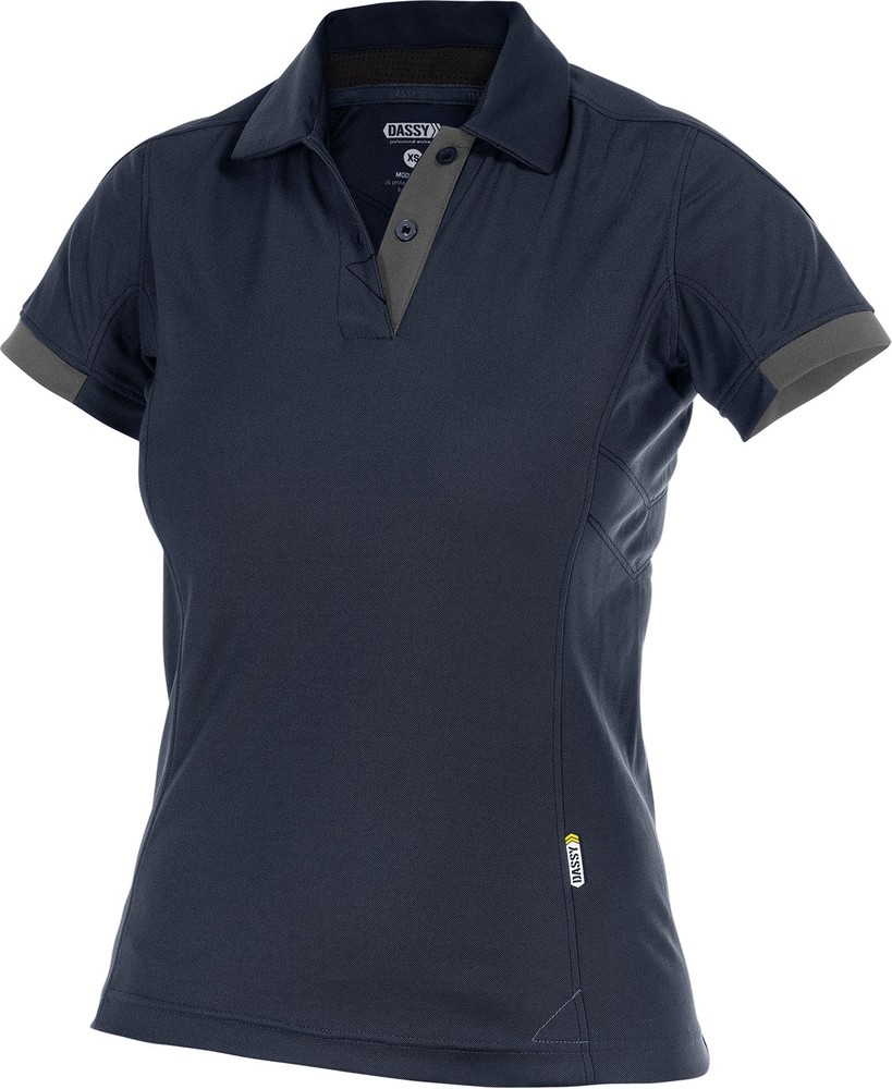 DassyPoloshirtfrDamenTraxionWomenPES44NachtblauAnthrazitgrau