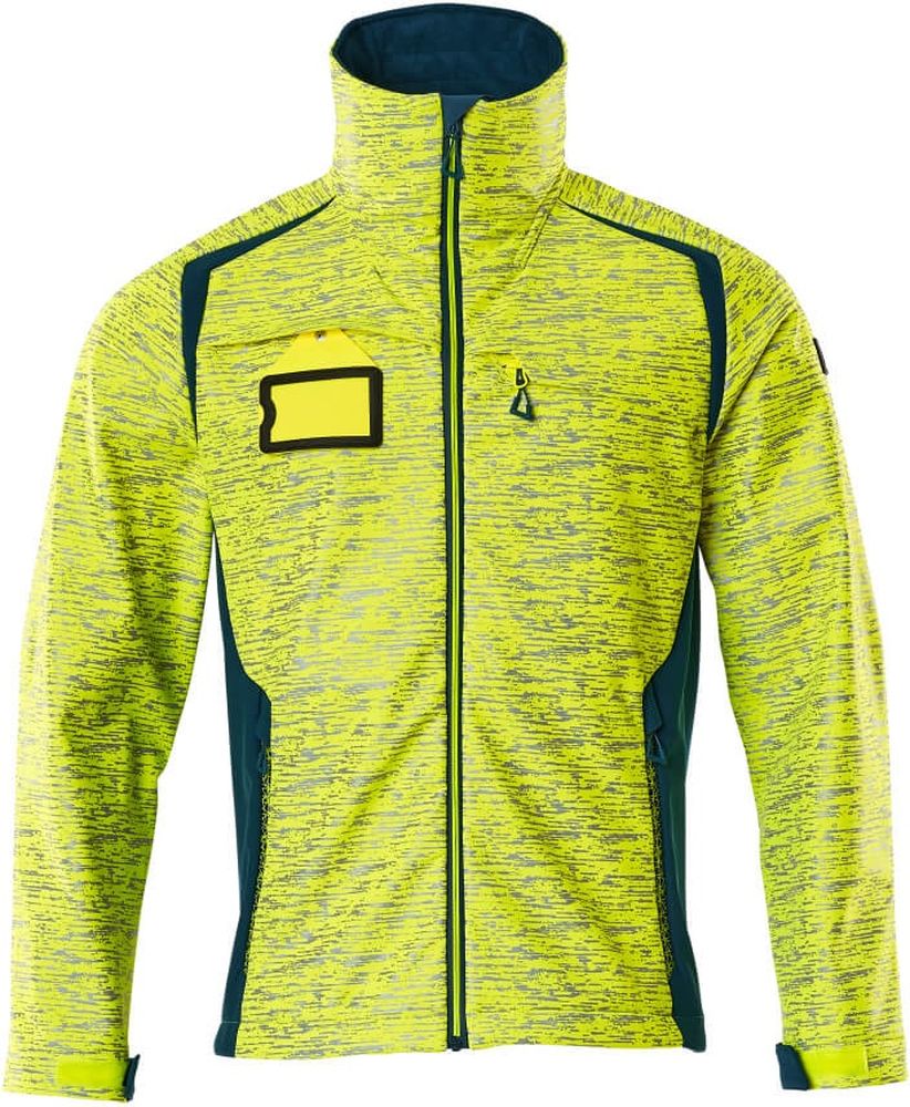 MascotSoftshellJackeAccelerateSafe19202-291Hi-visGelbDunkelpetroleum-XXL