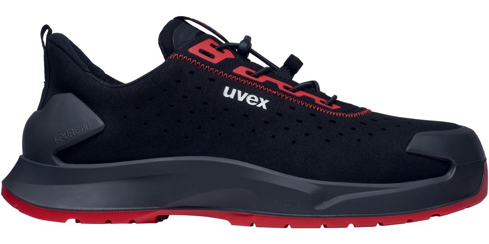UvexSicherheits-Halbschuhe1X-CraftS1PlSR68022SchwarzRot-35Weite11
