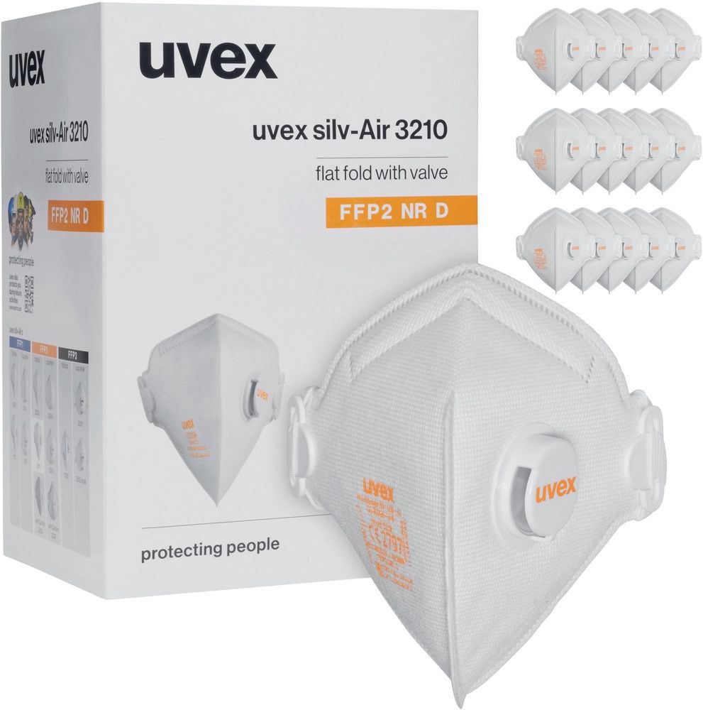 UvexFaltmaskeSilv-AirC3210FFP287332Wei15Stck