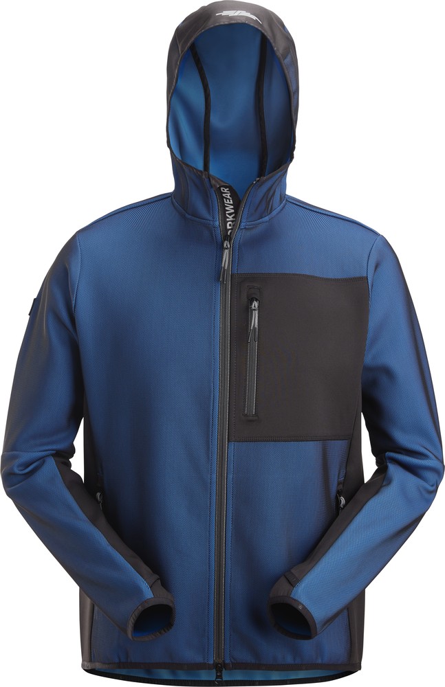 SnickersJackeFlexiWorkMidlayerKapuzenjackemitReiverschlussBlauSchwarz