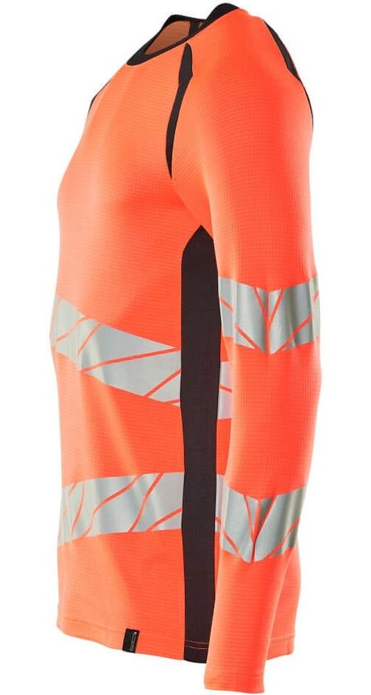 MascotT-ShirtLangarmAccelerateSafe19081-771Hi-visRotSchwarzblau-XXL