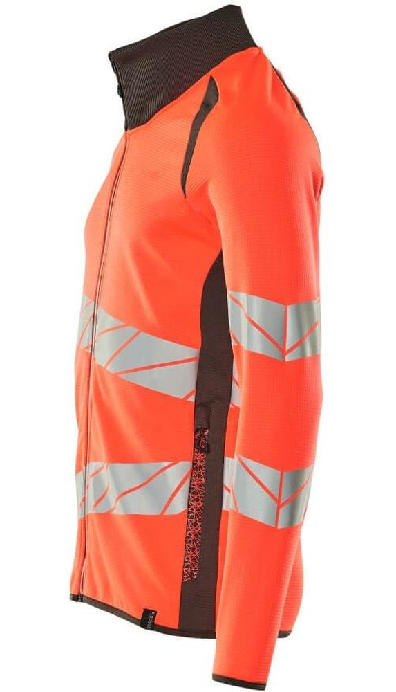MascotSweatshirtmitReiverschlussAccelerateSafe19184-781Hi-visRotDunkelanthrazit-XXL