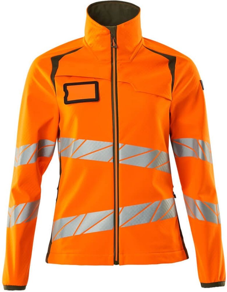 MascotDamenSoftshellJackeAccelerateSafe19012-143Hi-visOrangeMoosgrn-XXL
