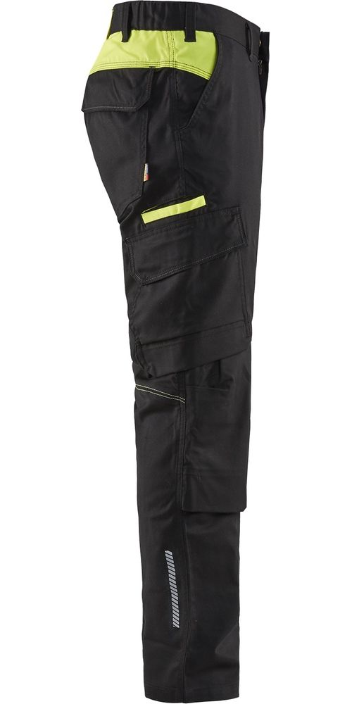 BlklderArbeitshoseIndustrieStretchmitKniepolstertaschen14481832SchwarzHighVisGelb-C144