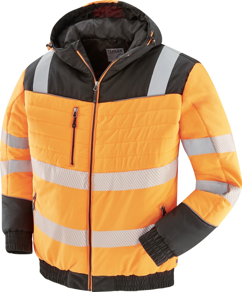 TerraxWorkwearWarnschutz-BlousonOrangeSchwarzNatur