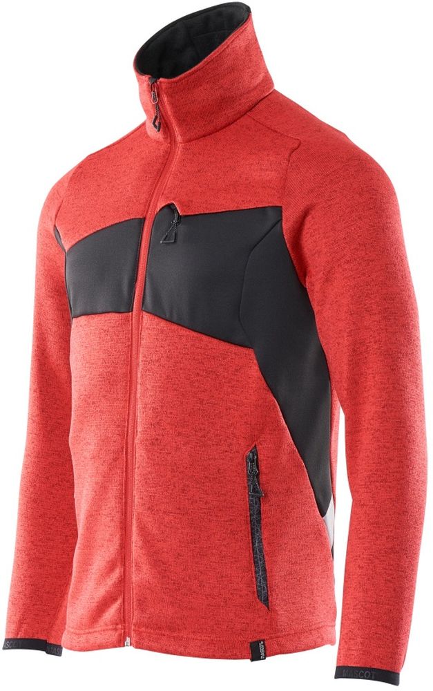 MascotStrickpullovermitReiverschlussAccelerate18105-951VerkehrsrotSchwarz-XXL